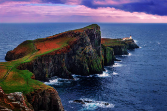 обоя природа, маяки, шотландия, neist, point, архипелаг, внутренние, гебриды, остров, скай, на, краю, маяк
