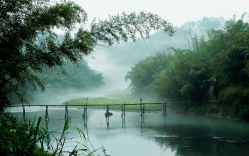 Картинка природа реки озера река туман