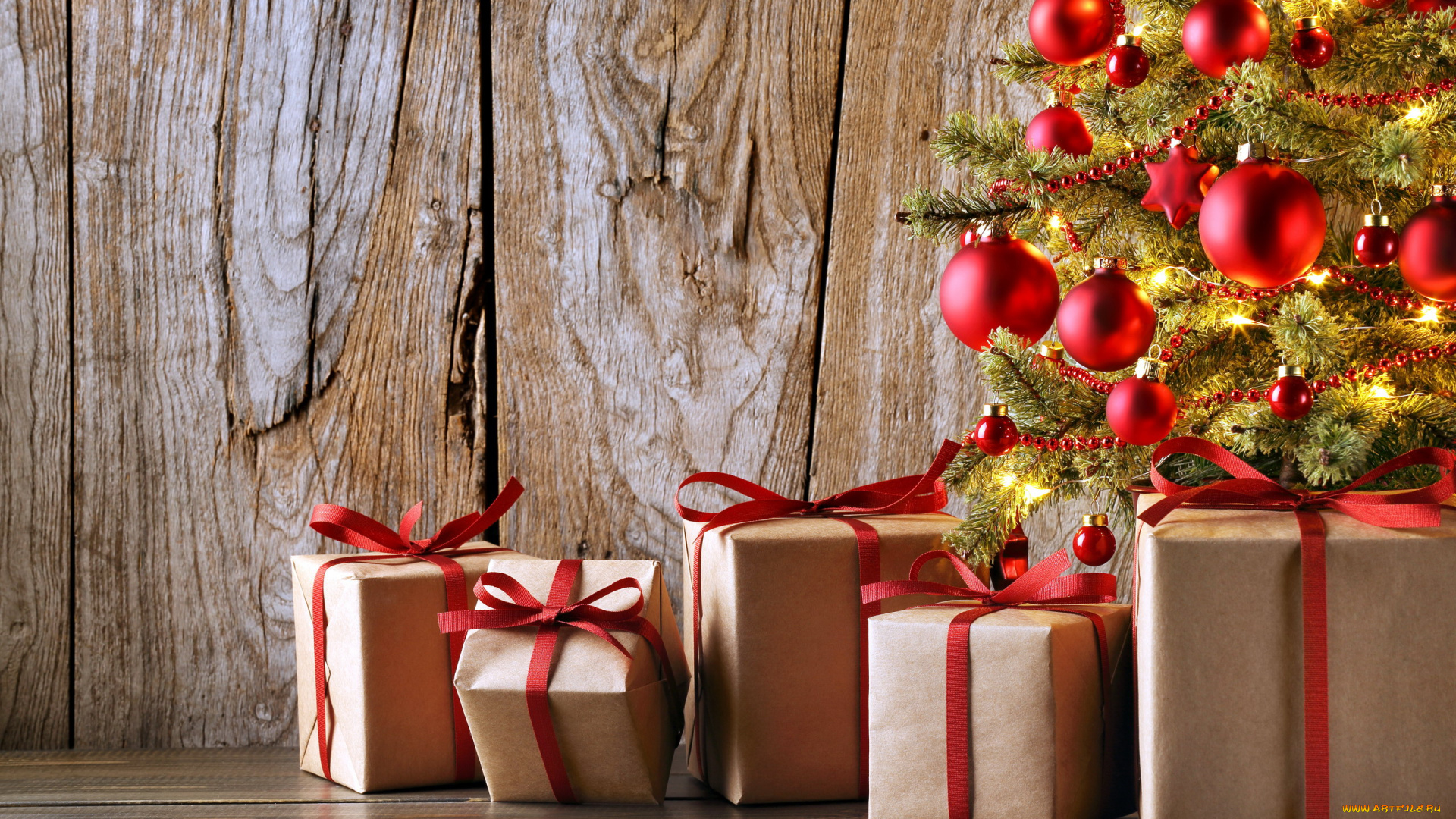 праздничные, подарки, и, коробочки, банты, подарки, шары, елка, ленты