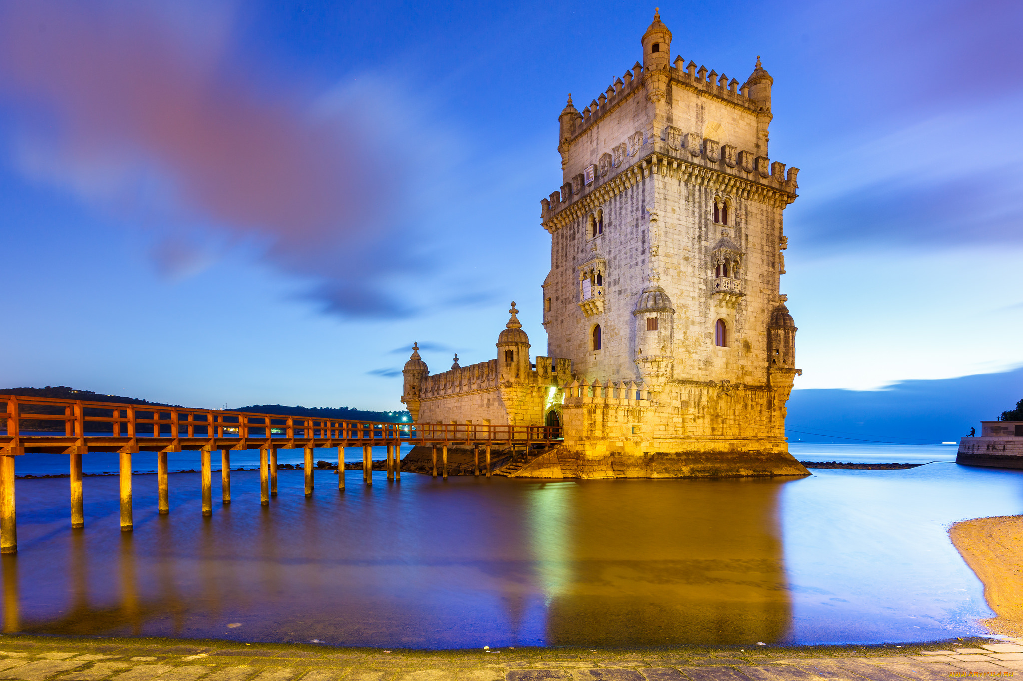 belem, tower, in, lisbon, города, лиссабон, , португалия, крепость, башня
