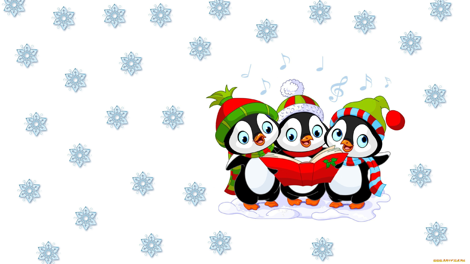 праздничные, векторная, графика, , новый, год, новый, год, настроение, детская, зима, арт, шапочка, праздник, снежинка, пингвин, минимализм