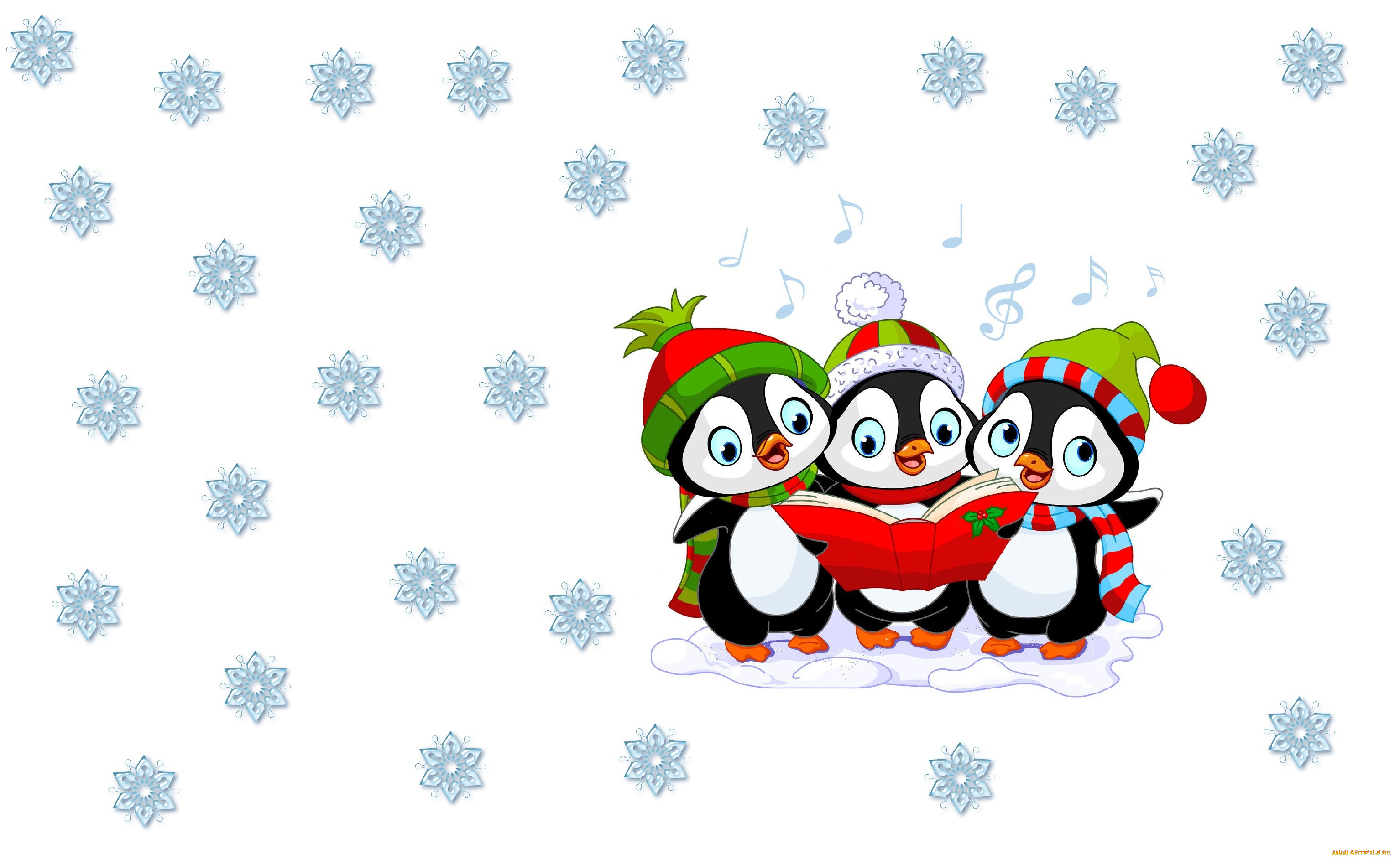 праздничные, векторная, графика, , новый, год, новый, год, настроение, детская, зима, арт, шапочка, праздник, снежинка, пингвин, минимализм
