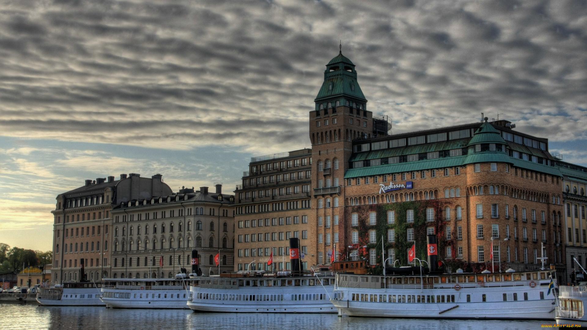 stockholm, города, стокгольм, швеция, теплоход
