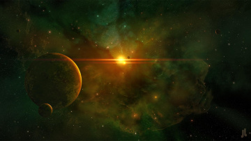 Картинка космос арт туманность звезды свечение планеты