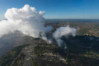 Картинка природа водопады местность пар сверху небо вода облако вид