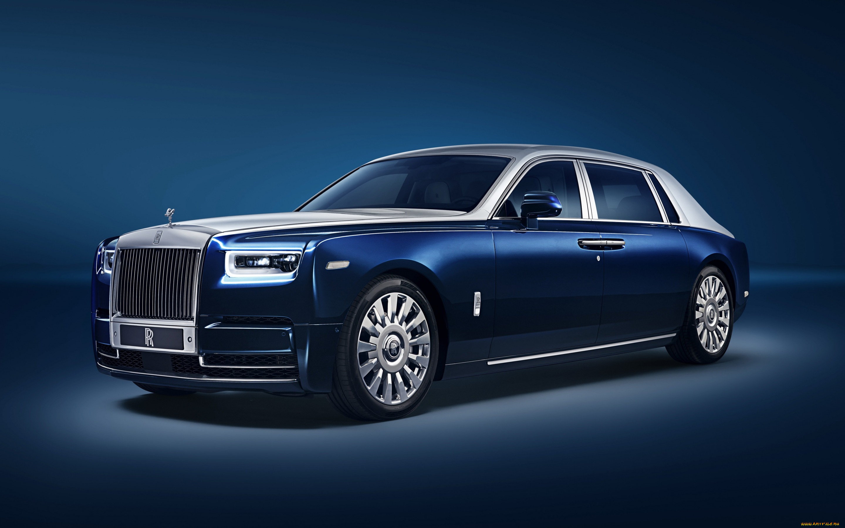 2018, rolls-royce, phantom, , ewb, chengdu, автомобили, rolls-royce, роллс-ройс, британские, phantom, синий, вид, спереди, внешний, лимузин