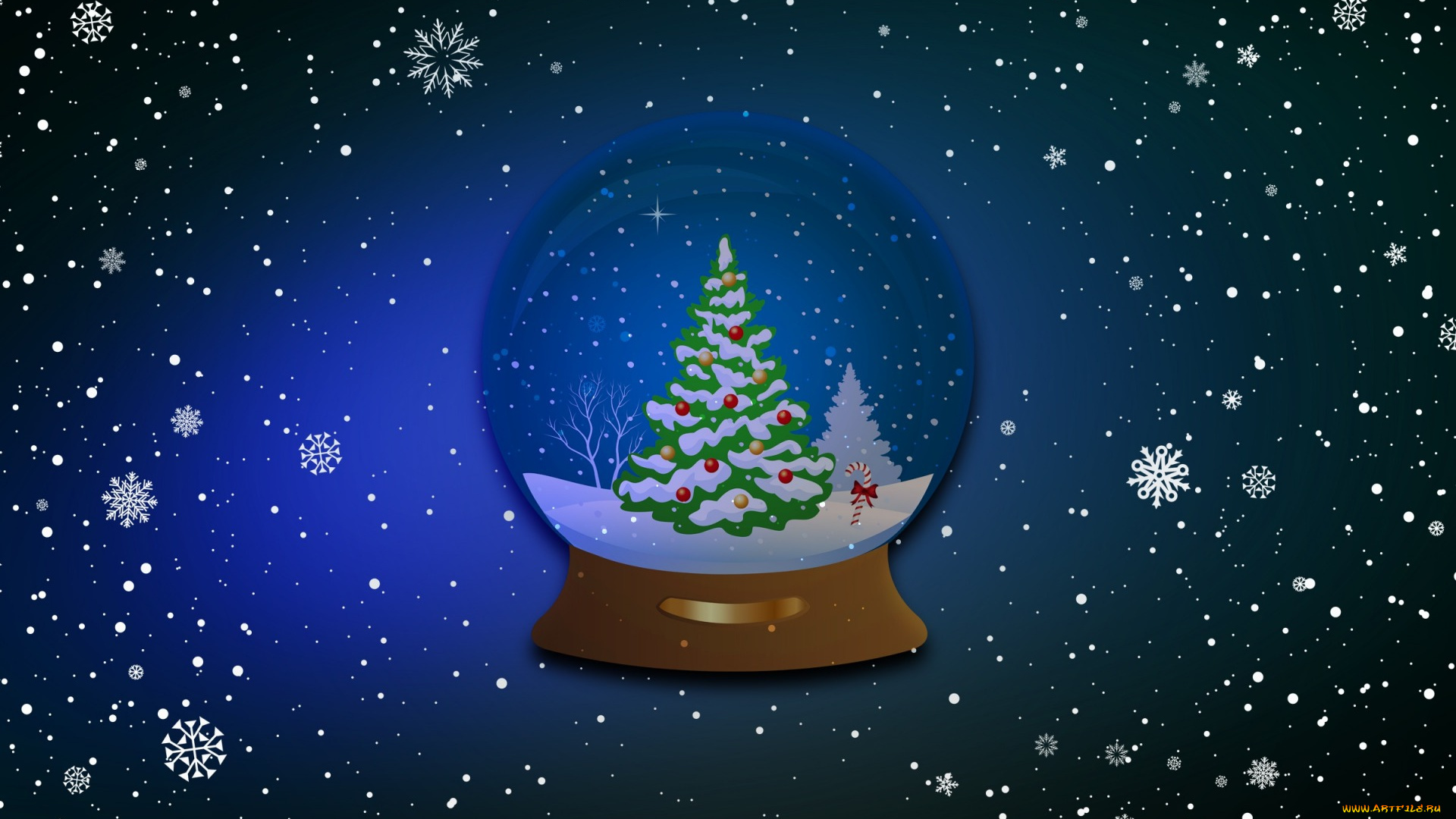 праздничные, векторная, графика, , новый, год, зима, рождество, стеклянный, шар, снег, Ёлка, фон, новый, год, настроение, праздник, елка, синий, минимализм