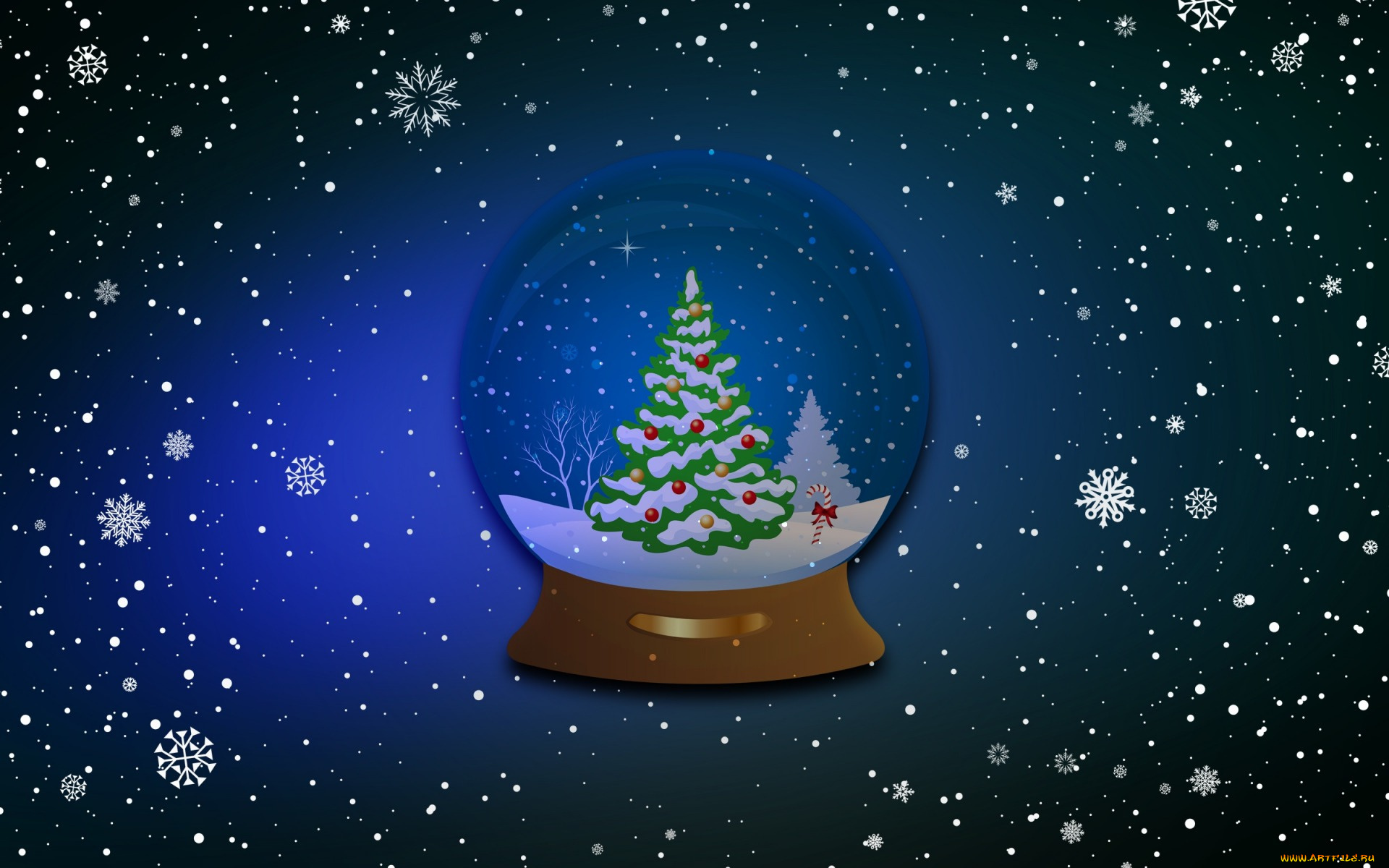праздничные, векторная, графика, , новый, год, зима, рождество, стеклянный, шар, снег, Ёлка, фон, новый, год, настроение, праздник, елка, синий, минимализм
