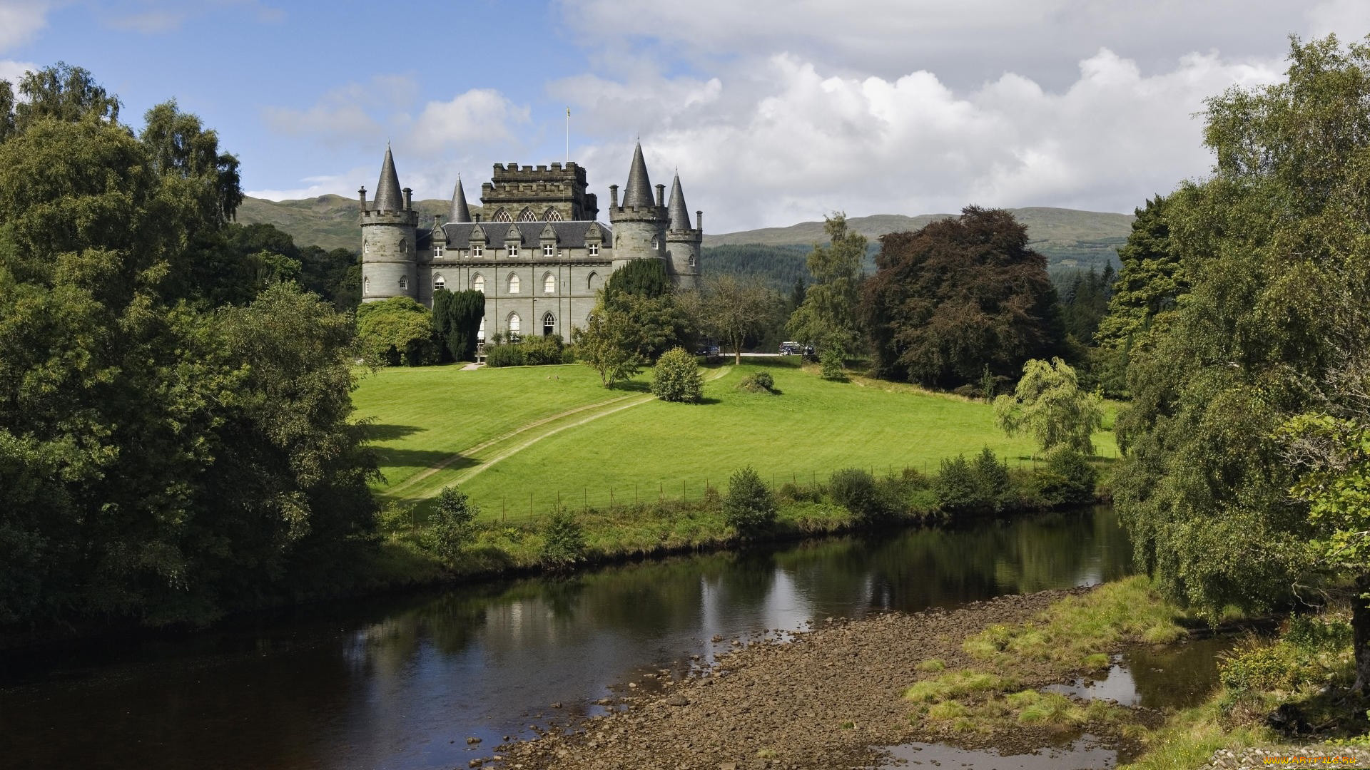 inverary, castle, argyll, scotland, города, замок, инверари, , шотландия, , англия, inverary, castle