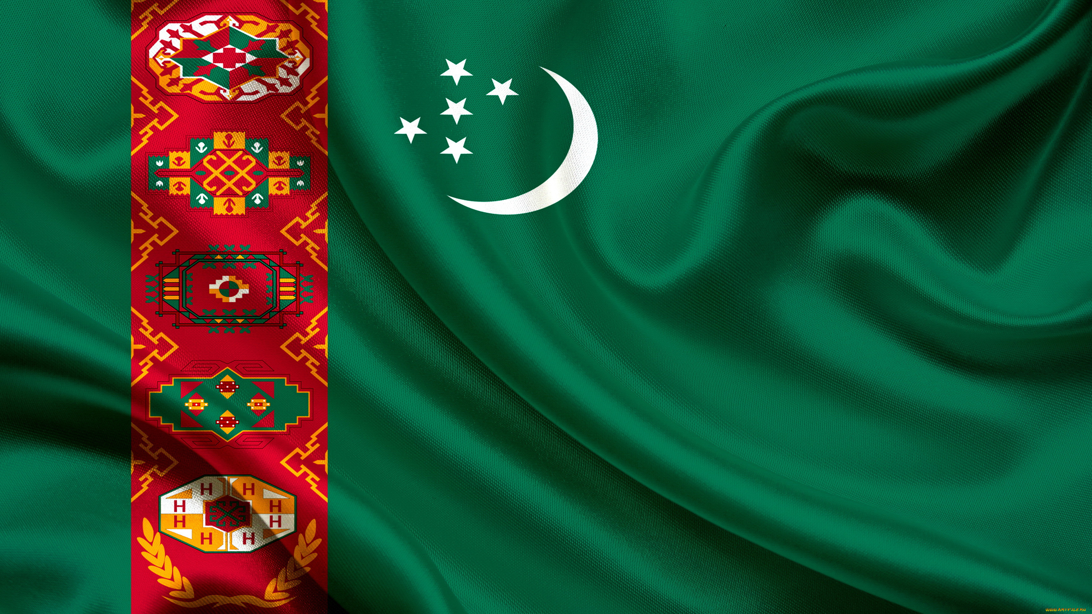 туркмения, разное, флаги, гербы, флаг, туркмении