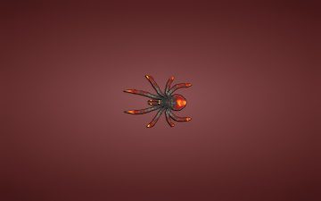 обоя паук, рисованные, минимализм, spider, красный
