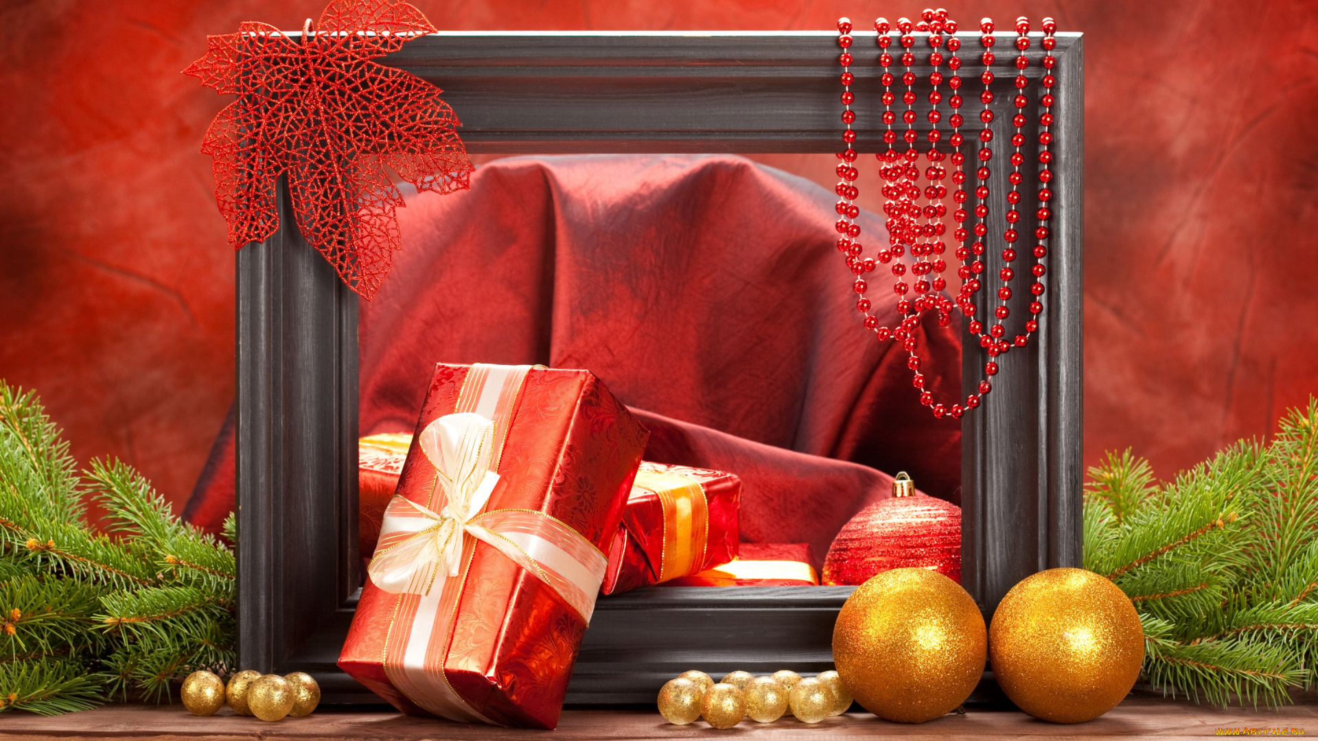 праздничные, подарки, и, коробочки, новый, год, рождество, merry, christmas