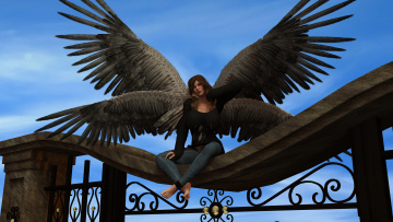 Картинка 3д+графика fantasy+ фантазия демон крылья