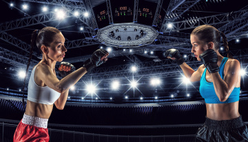 Картинка спорт бокс девушки взгляд фон