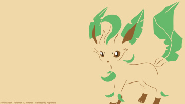 Картинка векторная+графика покемон pokemon leafeon травяной лиственный образ