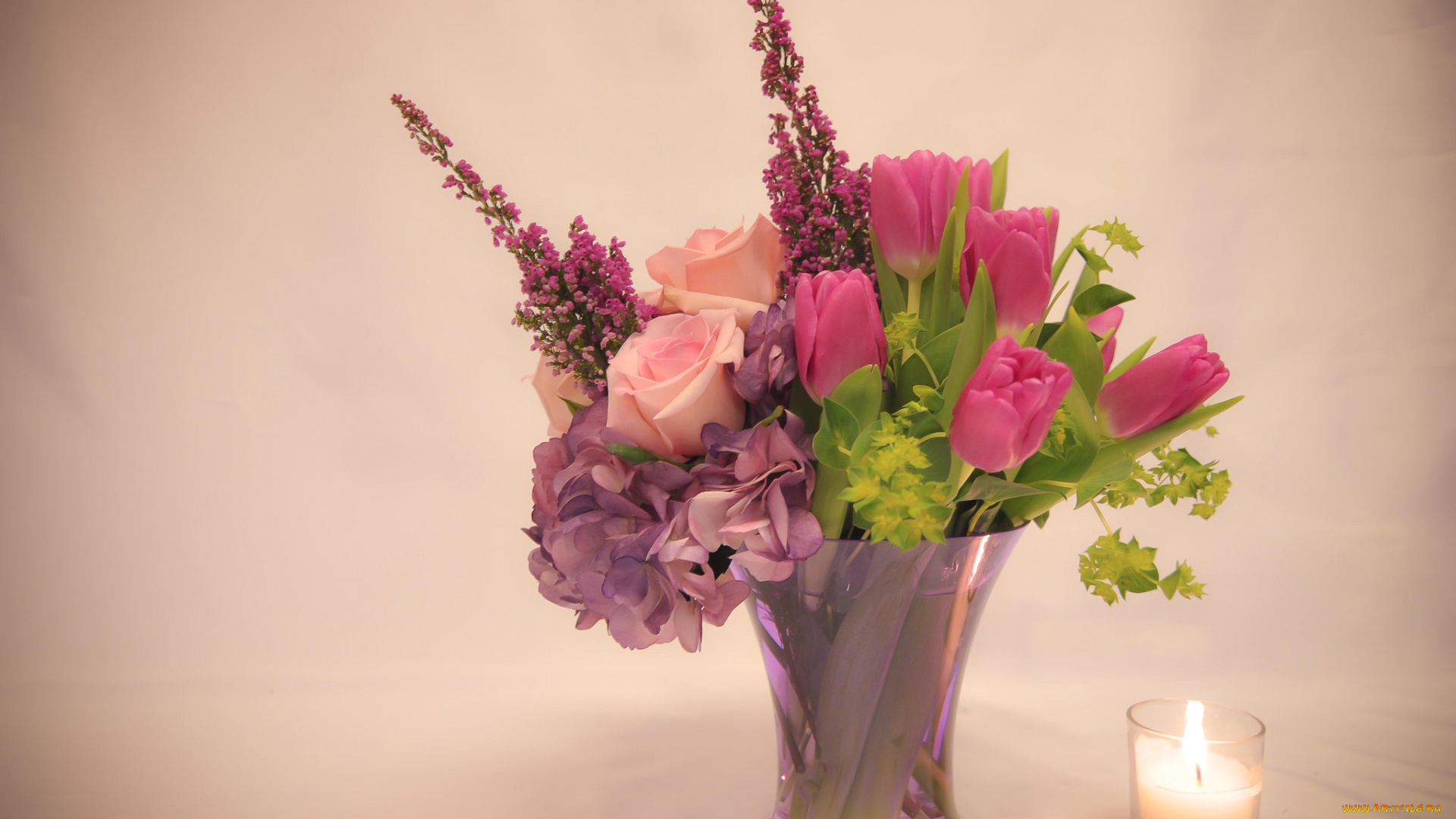 цветы, букеты, , композиции, тюльпаны, гортензия