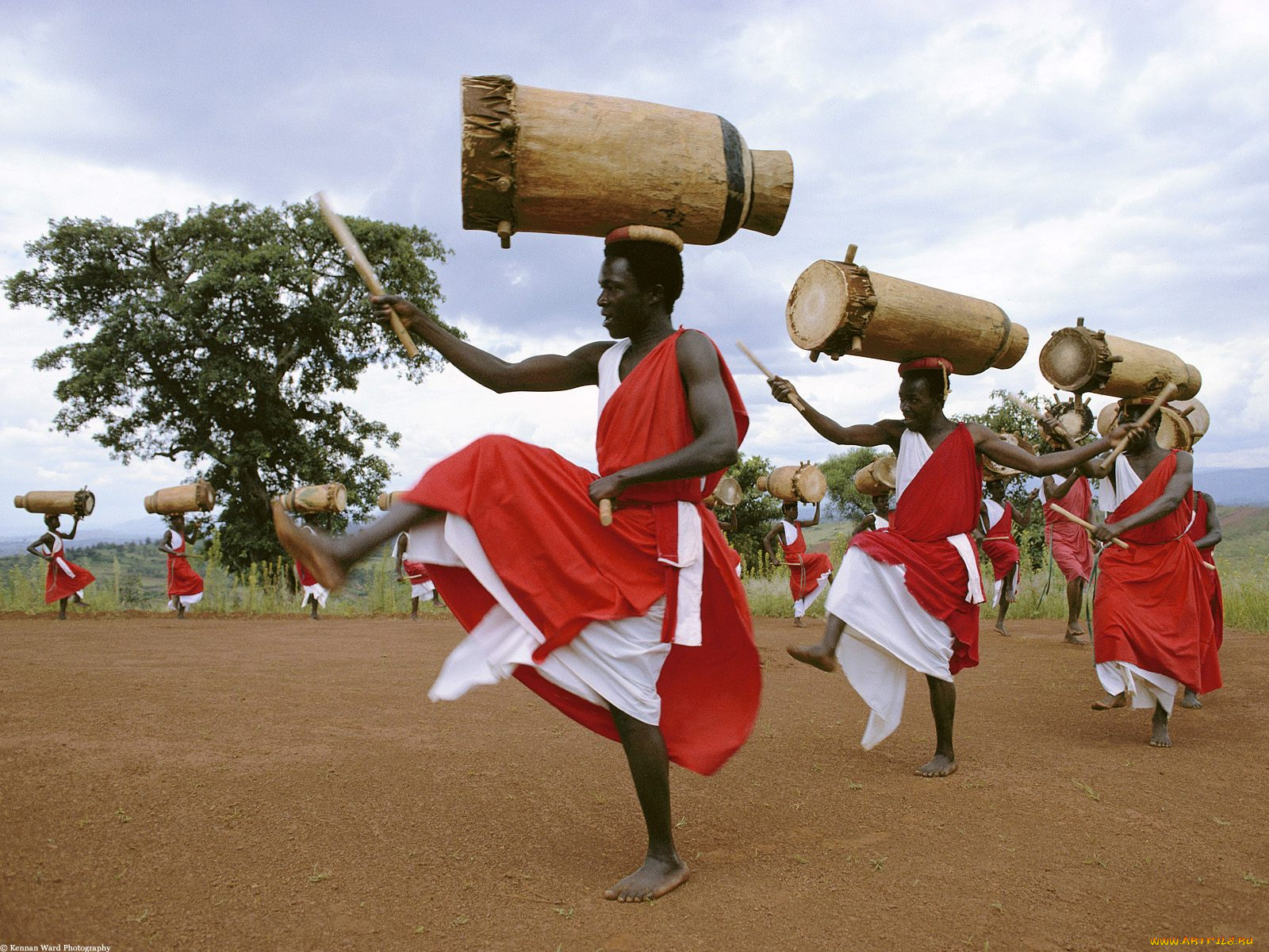 gitaga, drummers, highlands, of, burundi, africa, разное, люди