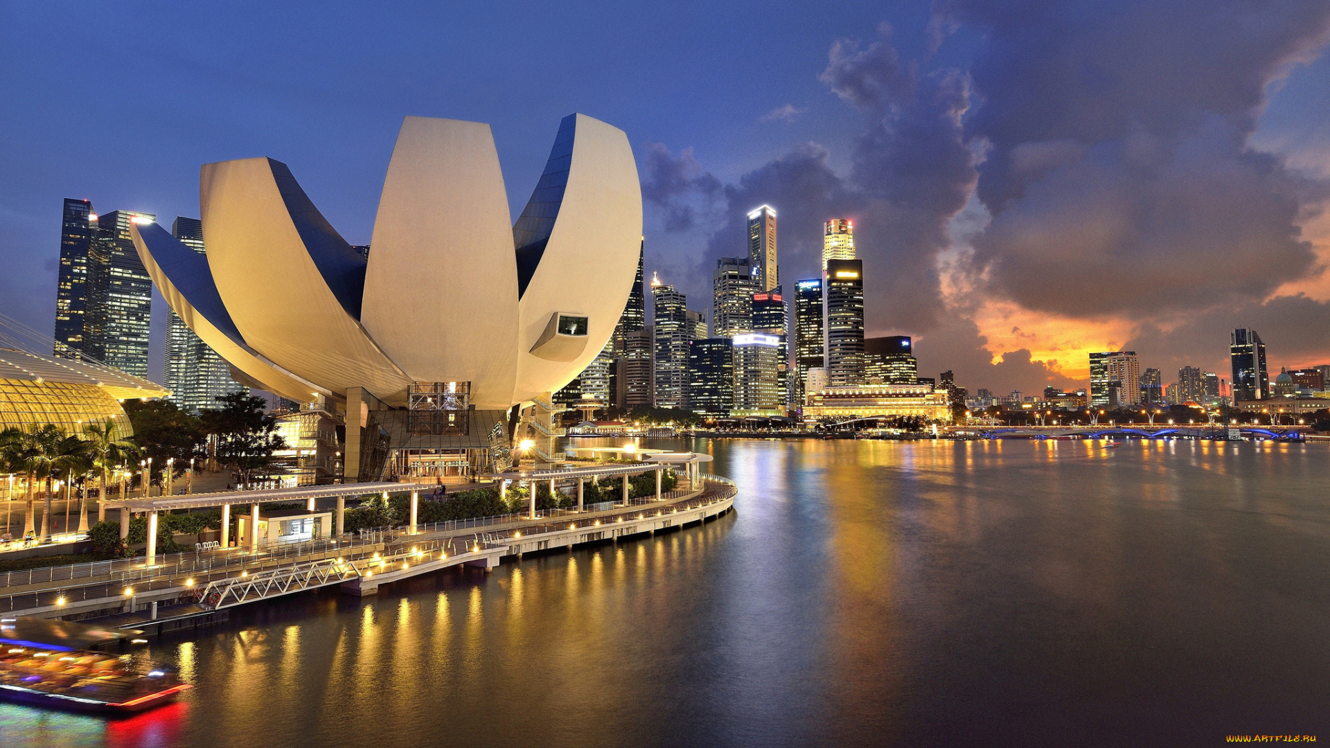 города, сингапур, , сингапур, night, lights, singapore, ночные, огни