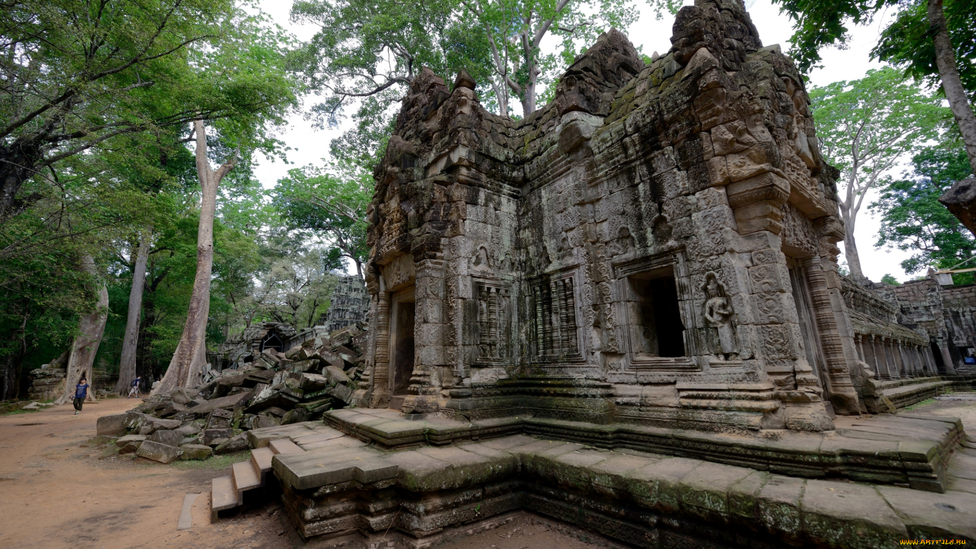 города, -, исторические, , архитектурные, памятники, пейзаж, храм, табу, камбоджа
