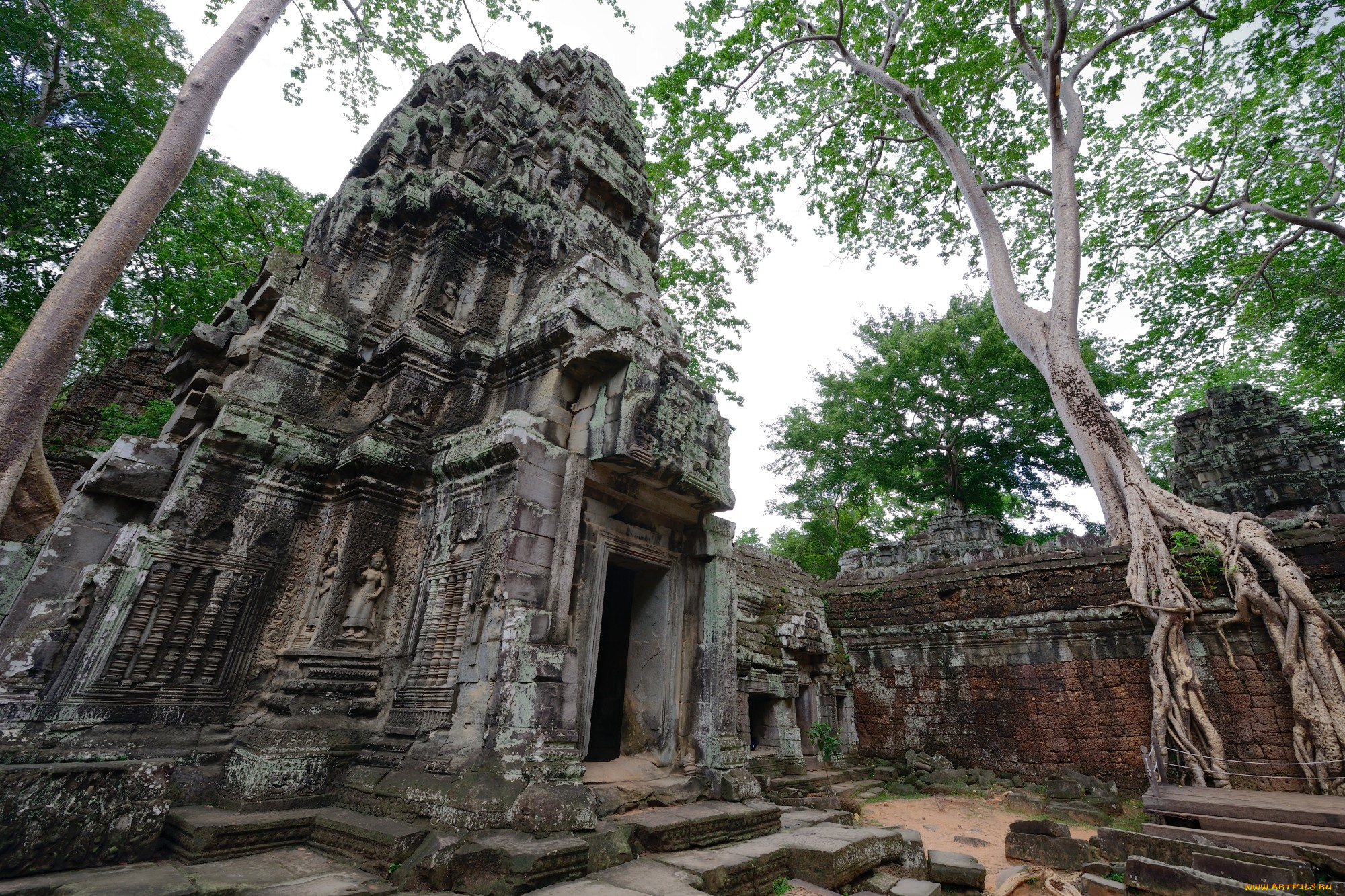 города, -, исторические, , архитектурные, памятники, пейзаж, камбоджа, храм, табу