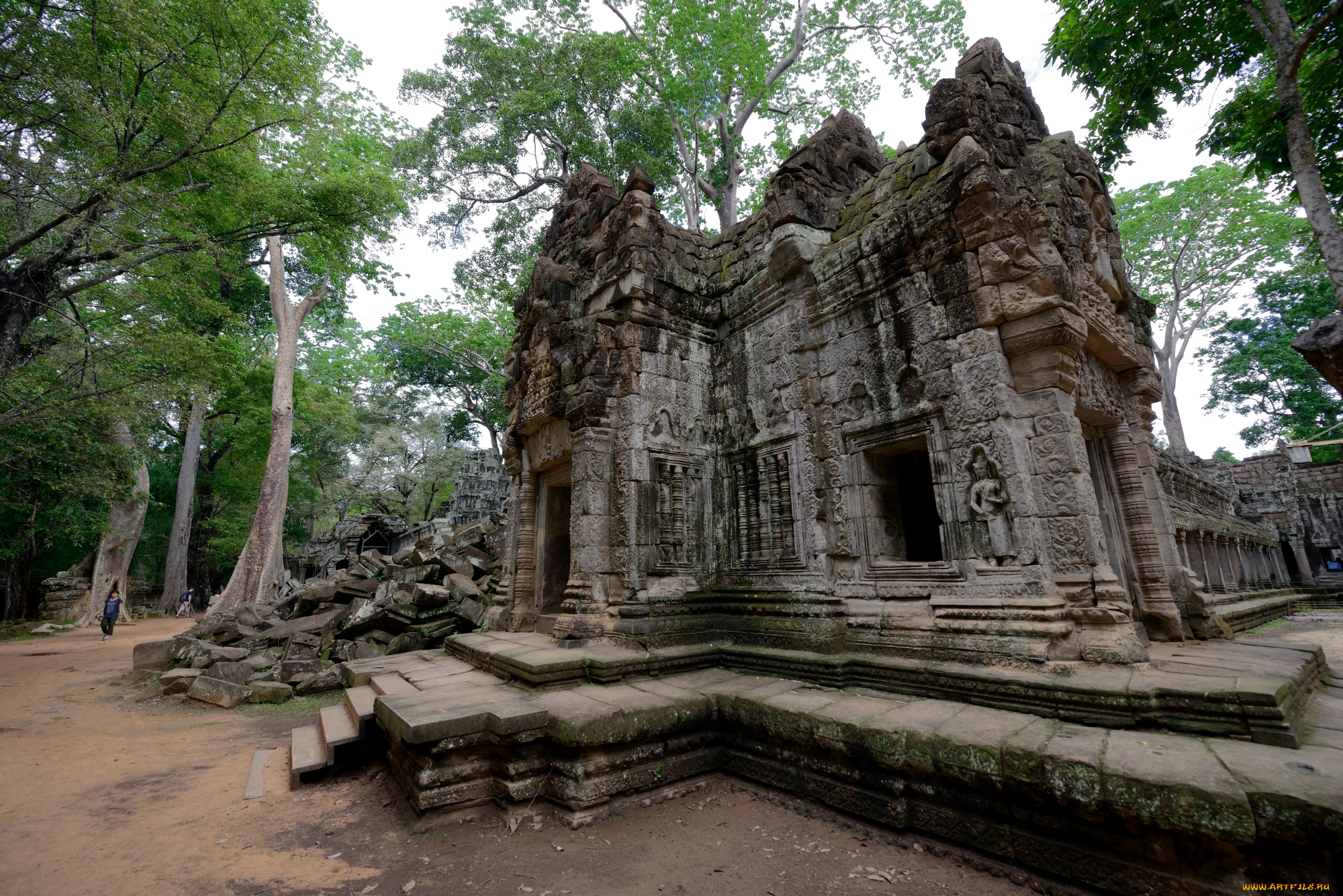 города, -, исторические, , архитектурные, памятники, пейзаж, храм, табу, камбоджа