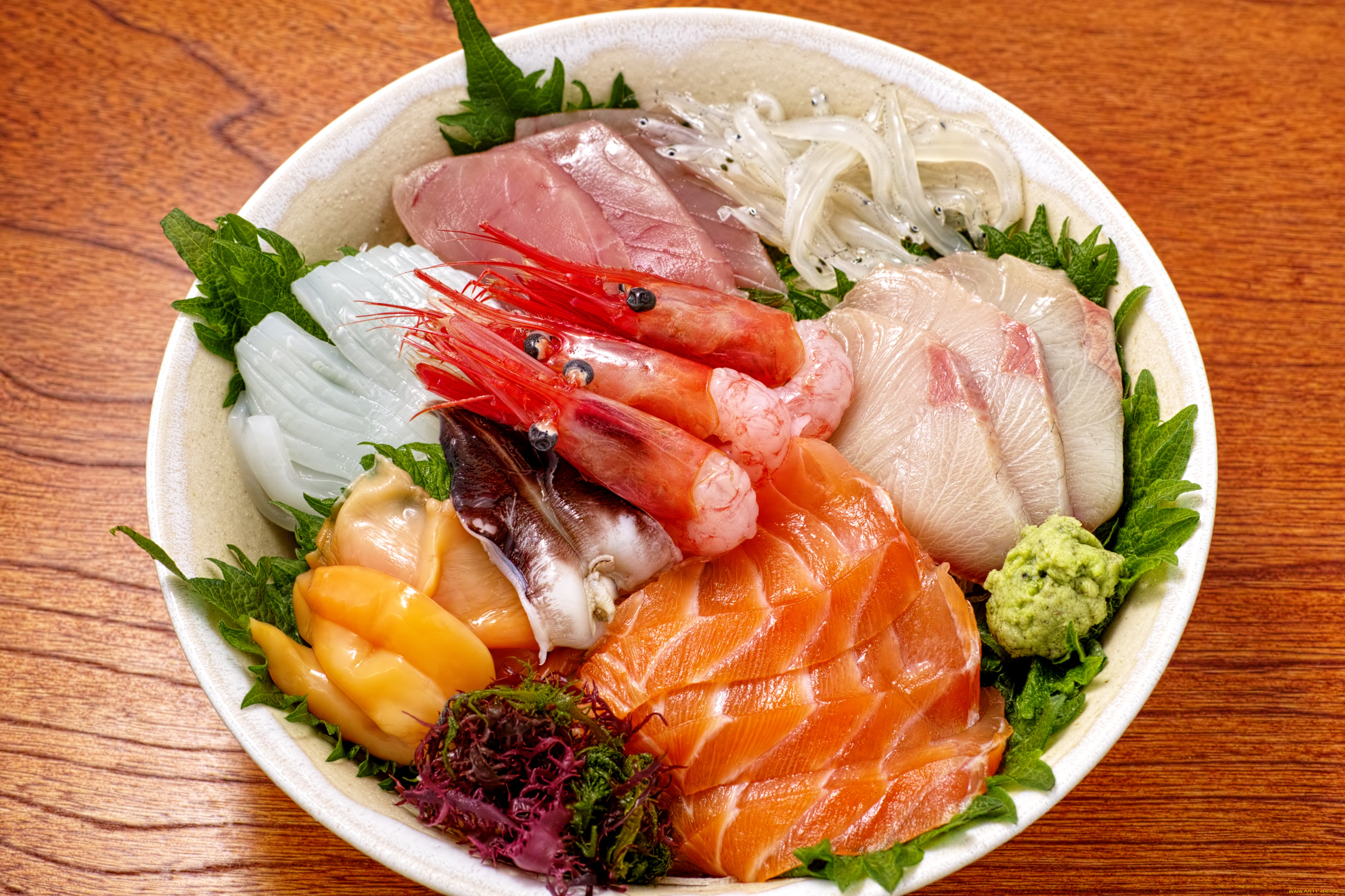 еда, рыба, морепродукты, суши, роллы, креветки, лосось, вассаби