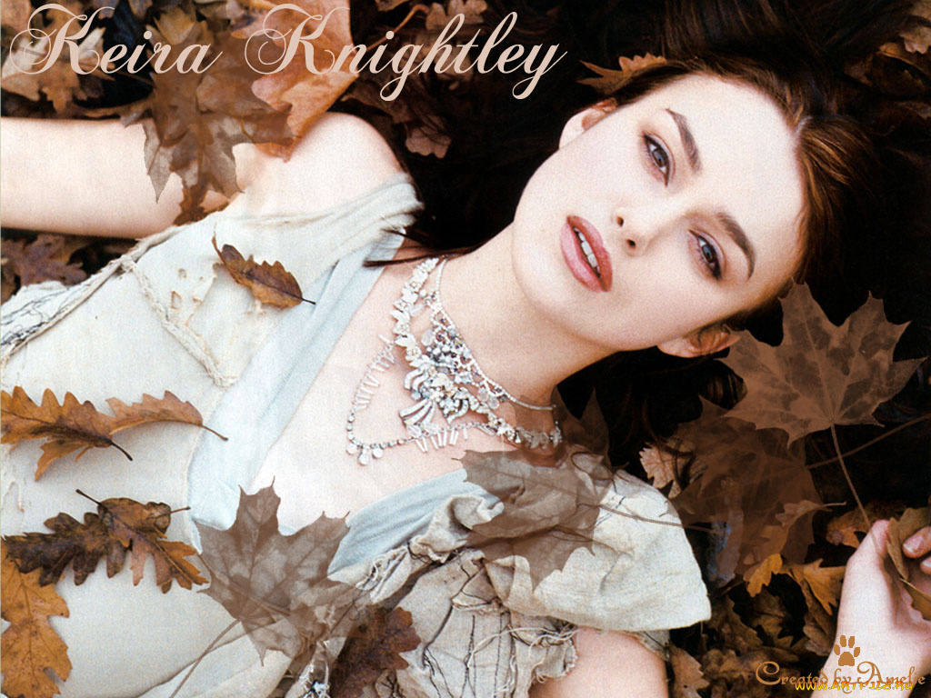 Keira, Knightley, девушки, актриса, листья, осень, ожерелья
