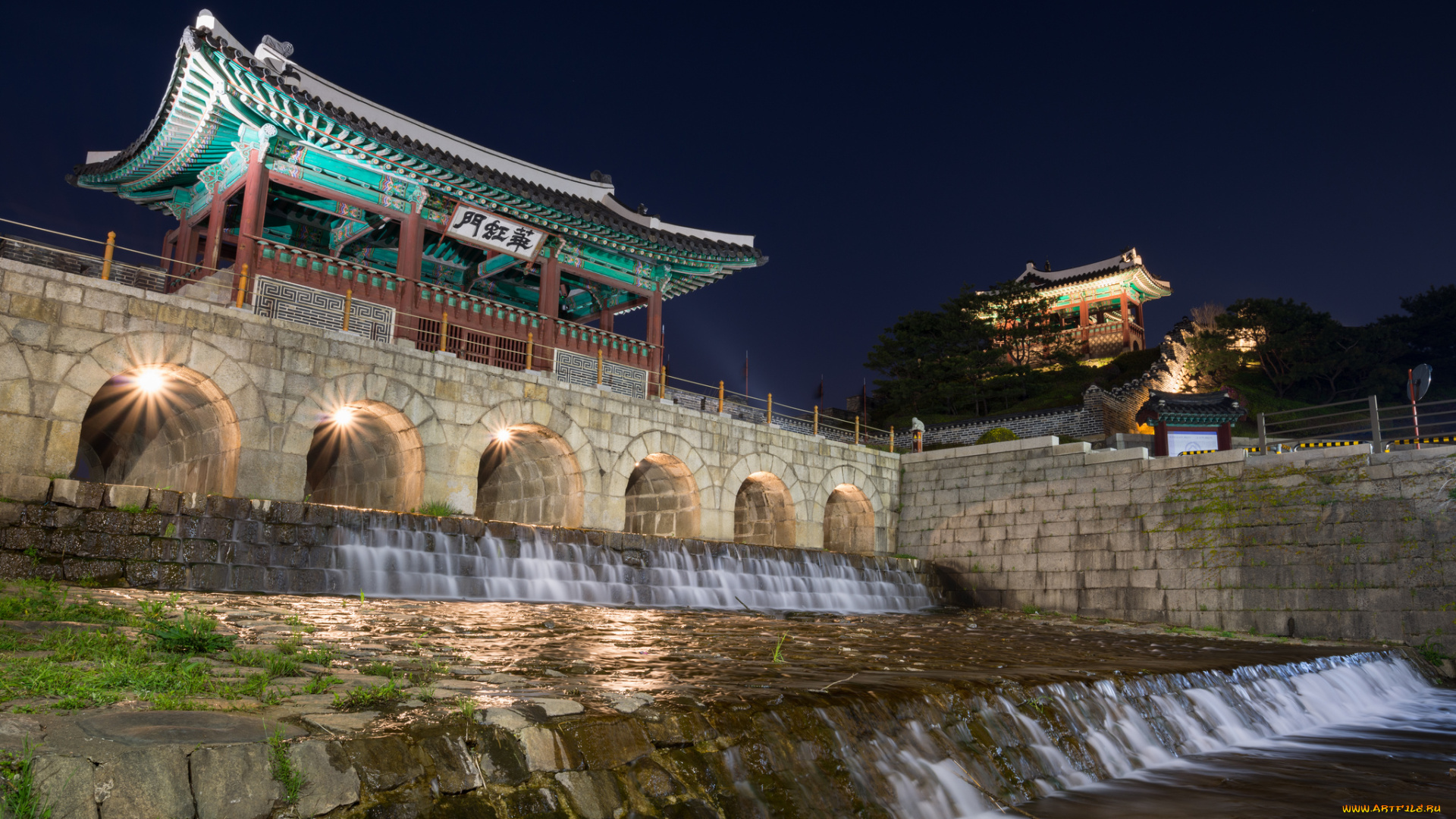 suwon, hwaseong, fortress, города, -, дворцы, , замки, , крепости, акведук, крепость, стена