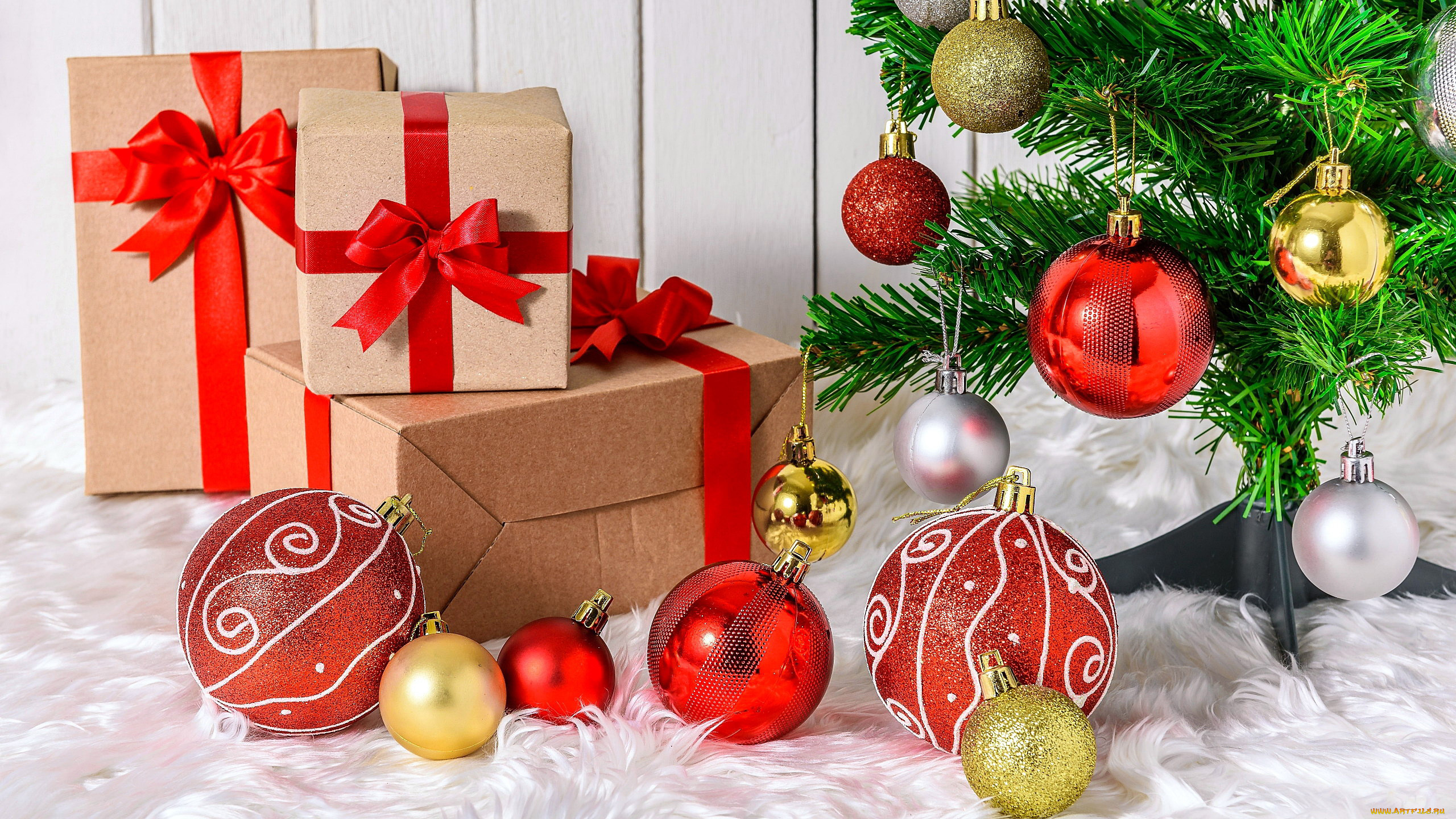 праздничные, подарки, и, коробочки, подарки, шарики, ленты, банты