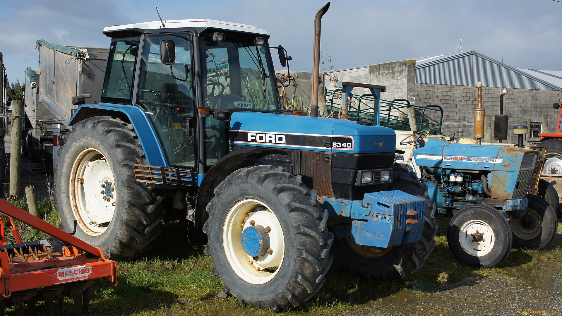 1993, ford, 8340, tractor, техника, тракторы, 1979, ford, 6600, tractor