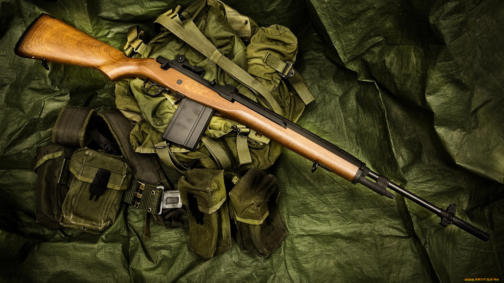 оружие, винтовкиружьямушкетывинчестеры, винтовка, m14, полуавтоматическая, сумка