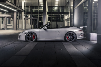 Картинка автомобили porsche 2015г 991 cabriolet carrera 911 techart gts серый