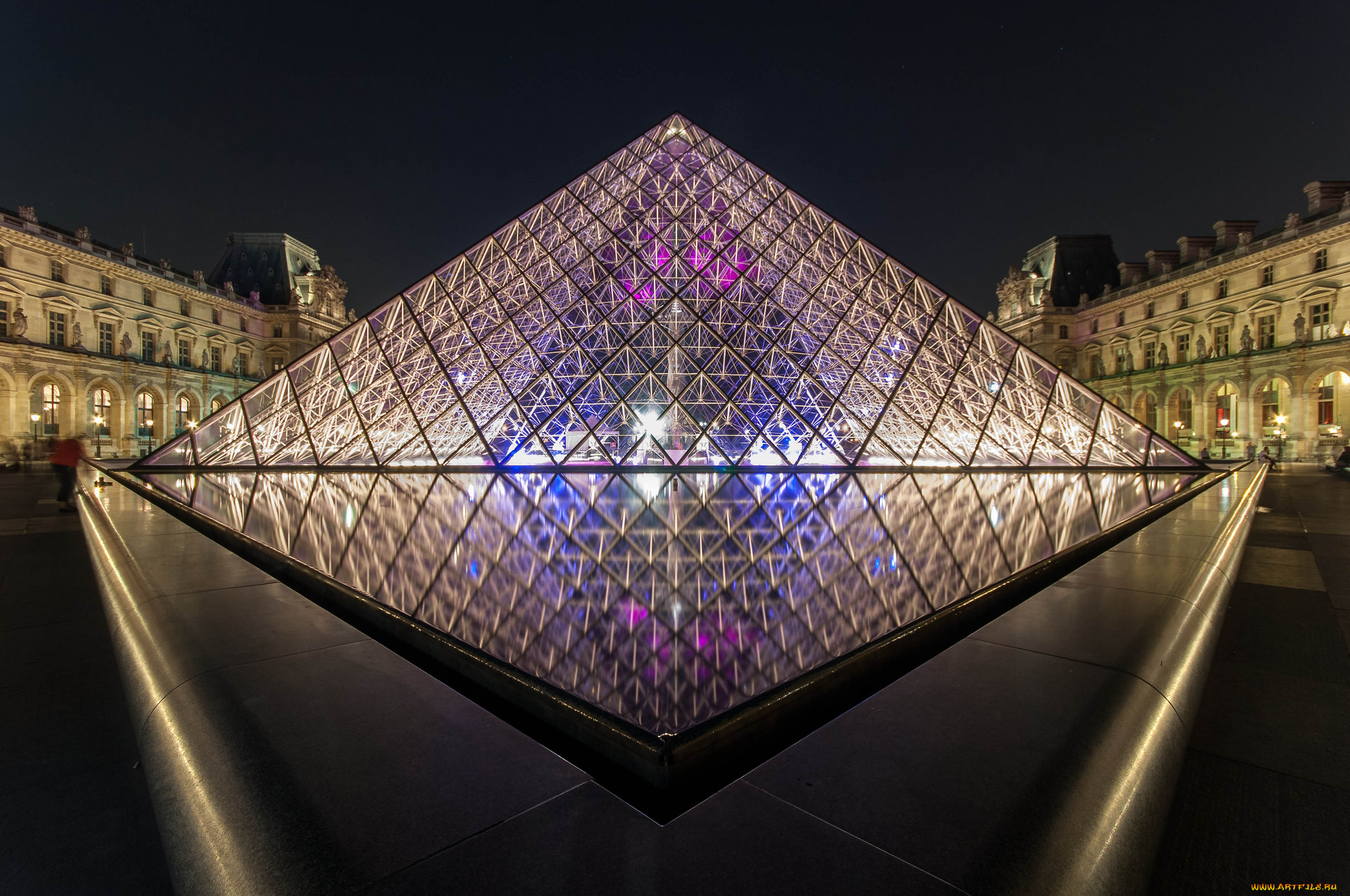 symmetry, , louvre, museum, города, париж, , франция, пирамида
