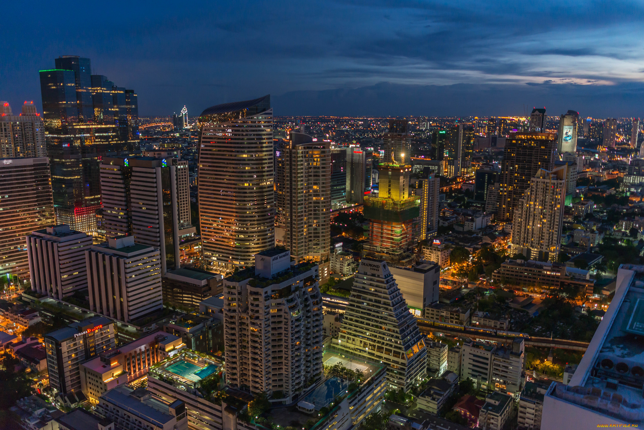 bangkok, города, бангкок, , таиланд, огни, ночь