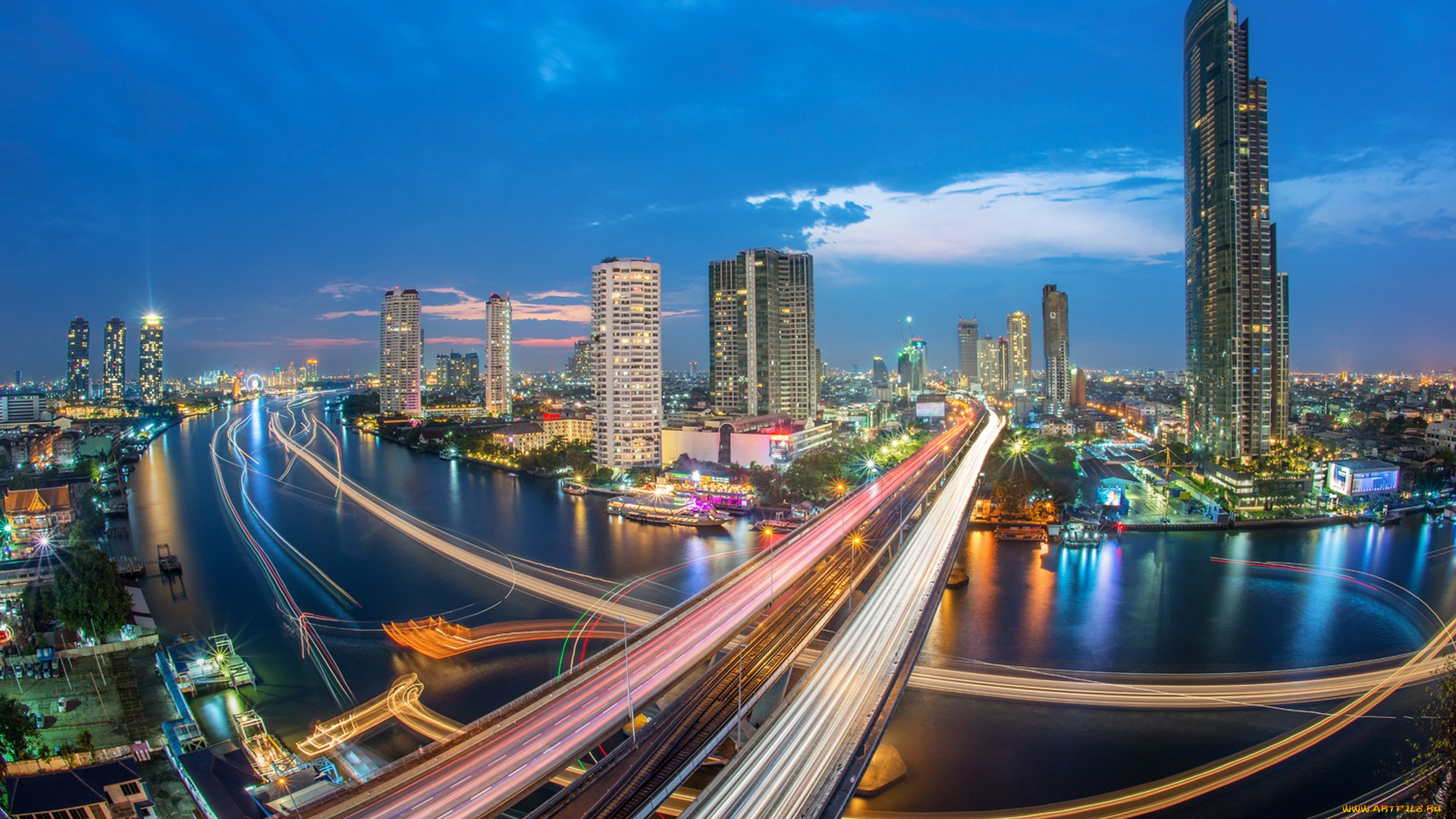 города, бангкок, таиланд, hdr, панорама