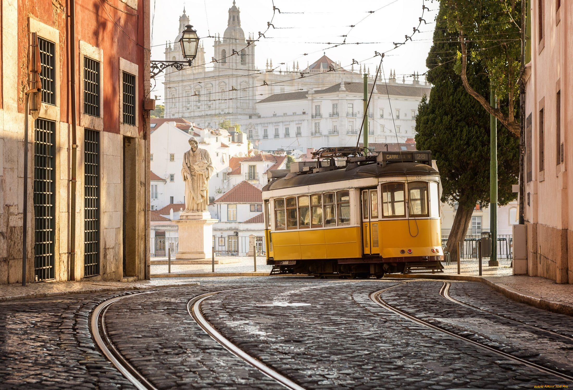 трамвай, техника, трамваи, лиссабон, португалия, город