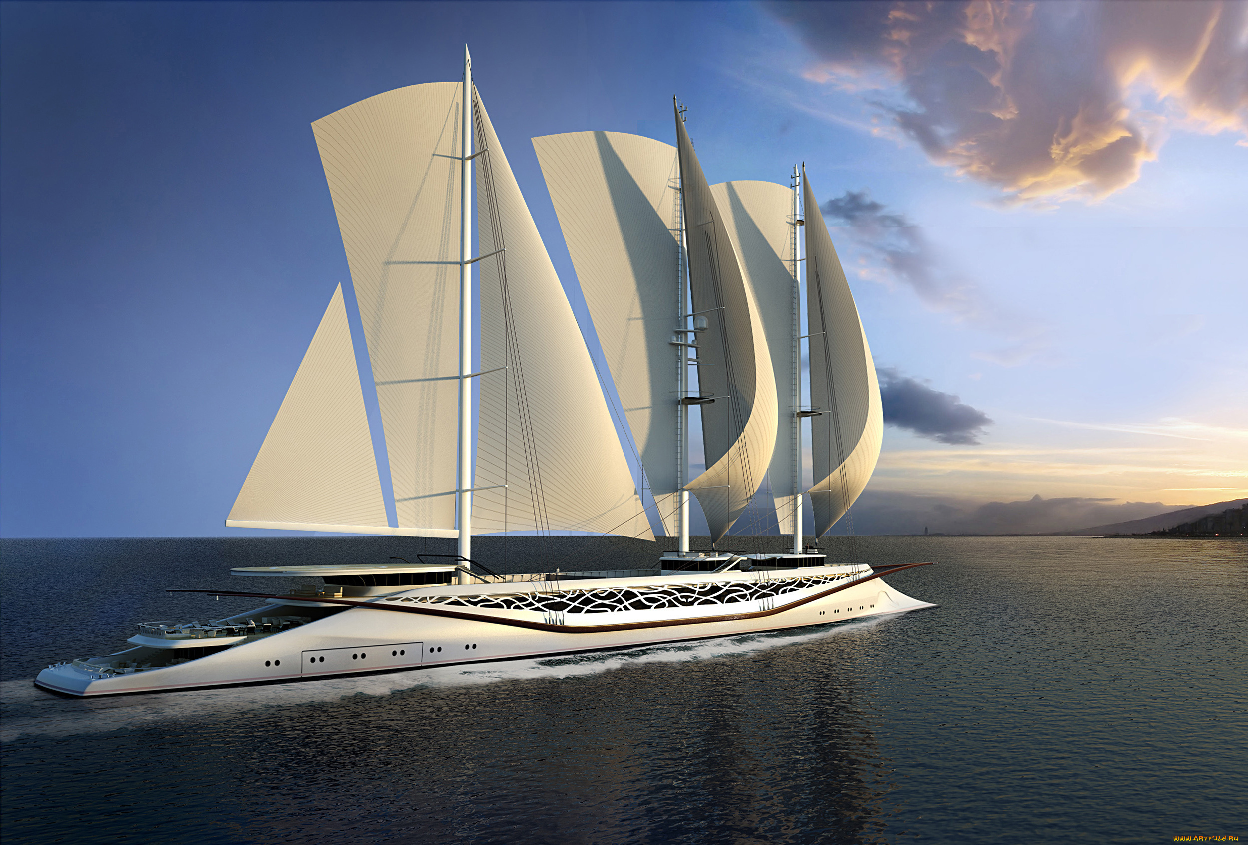 phoenicia, sailing, yacht, concept, by, igor, lobanov, корабли, Яхты, яхта, финикия