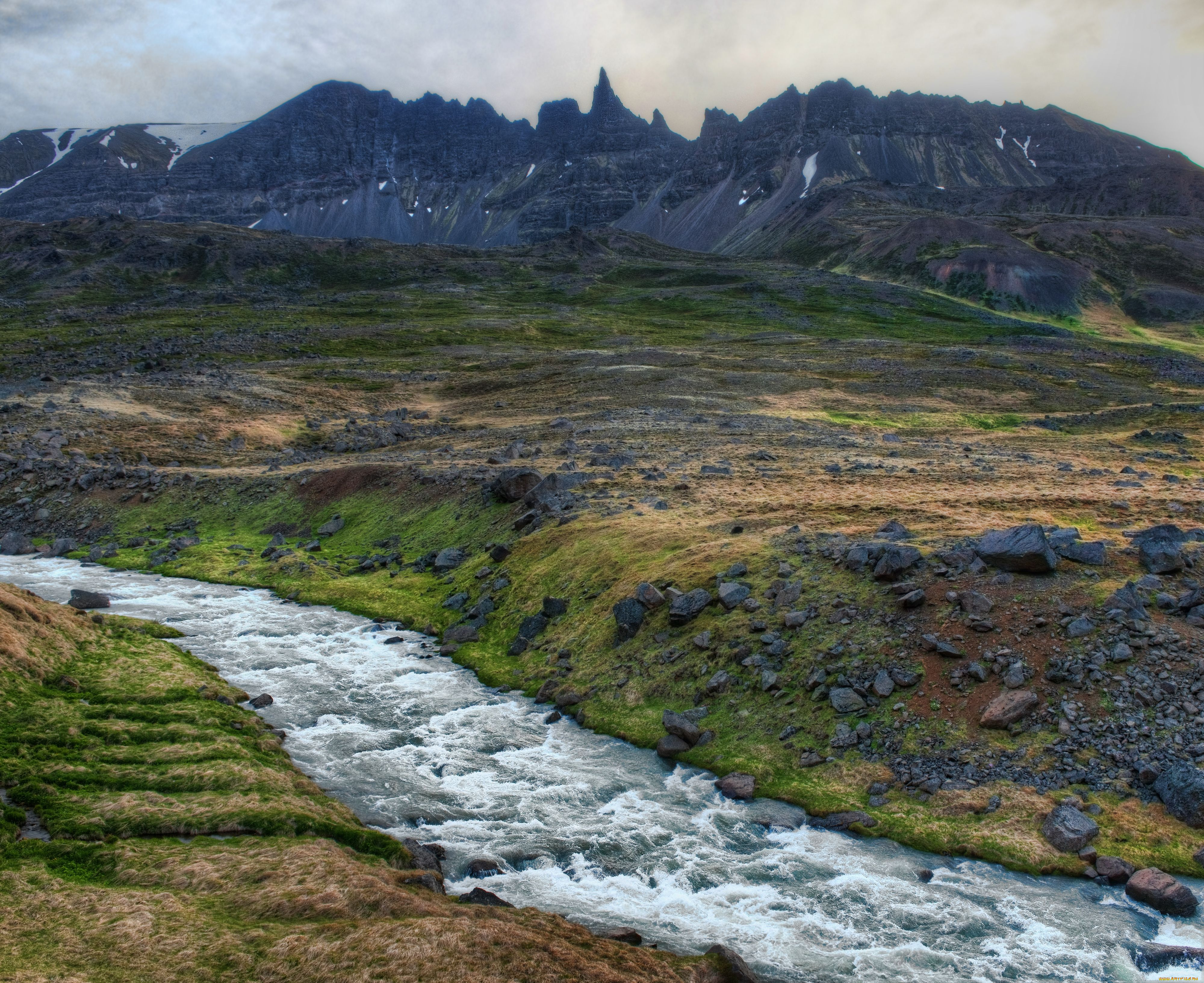 природа, реки, озера, iceland, исландия, река, горы, камни