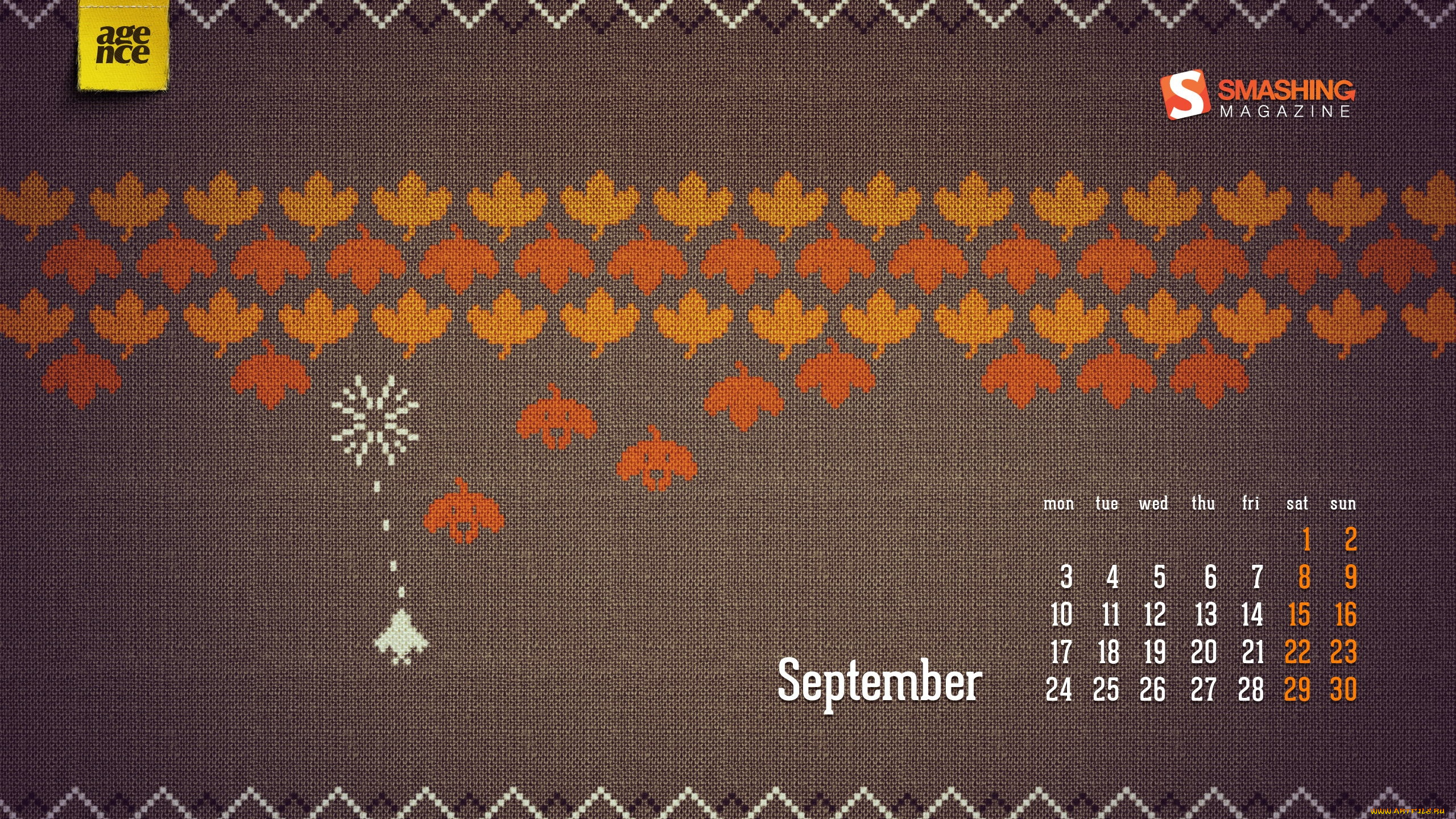 календари, рисованные, векторная, графика, листья, осень