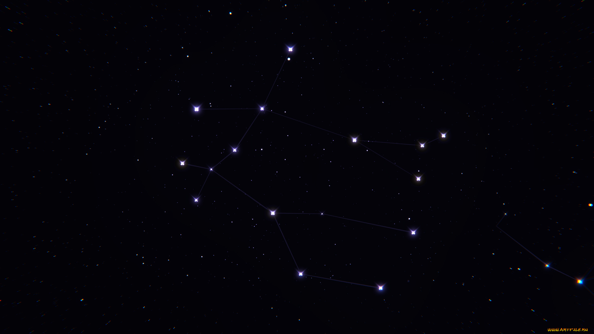 космос, звезды, созвездия, знак, зодиака, близнецы