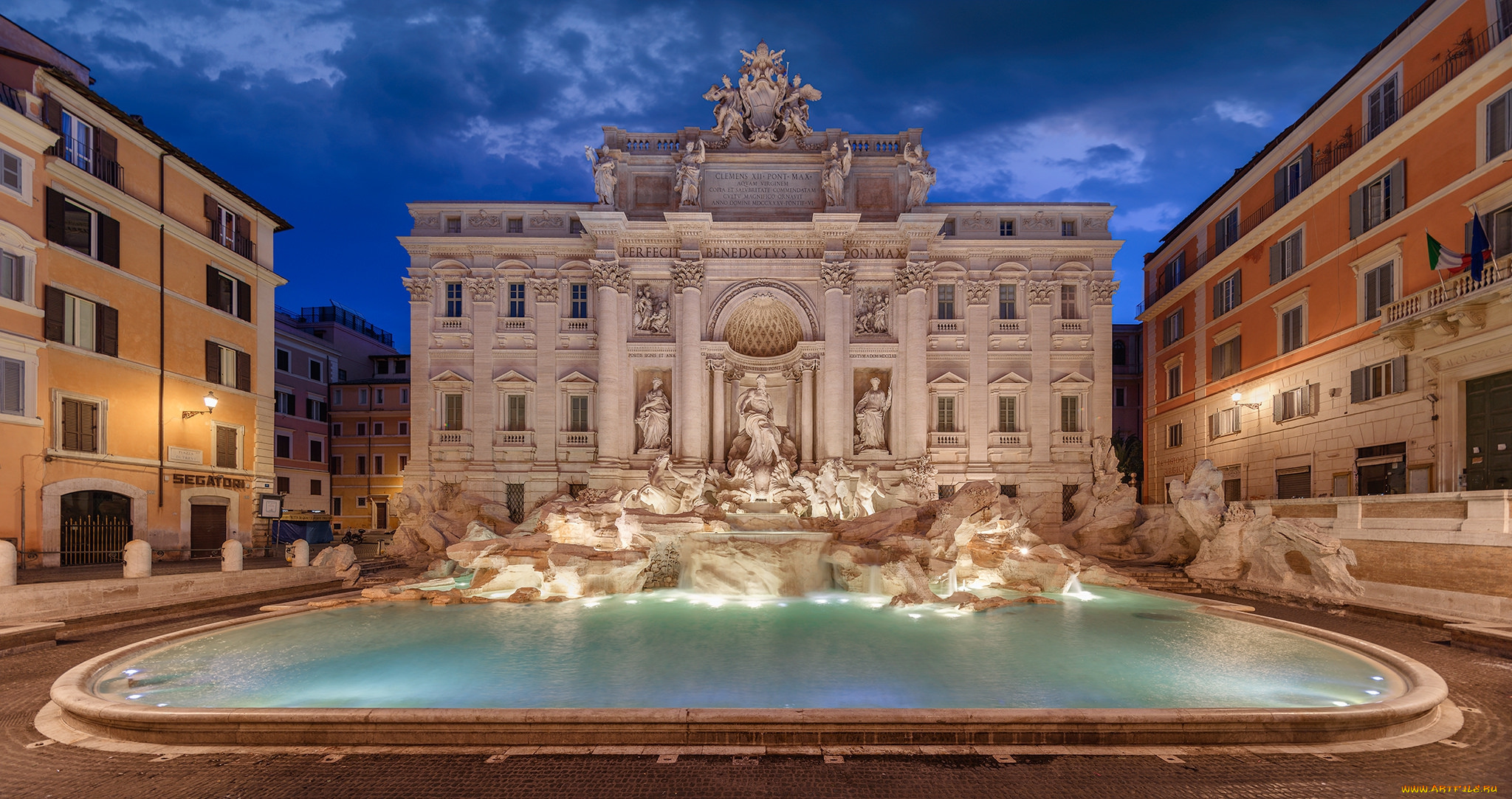 fontana, di, trevi, in, rome, города, рим, , ватикан, , италия, фонтан, дворец