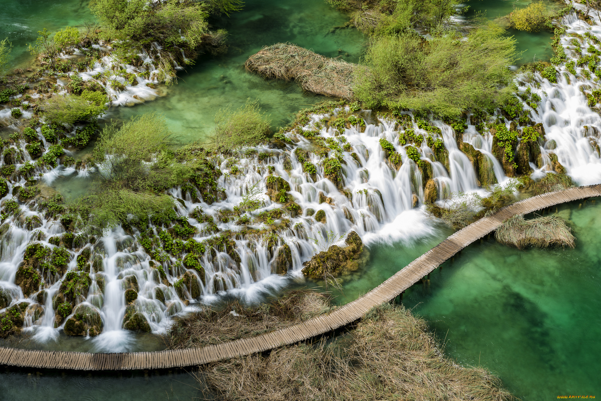 природа, водопады, плитвицкие, озёра, хорватия, водопаж, каскад