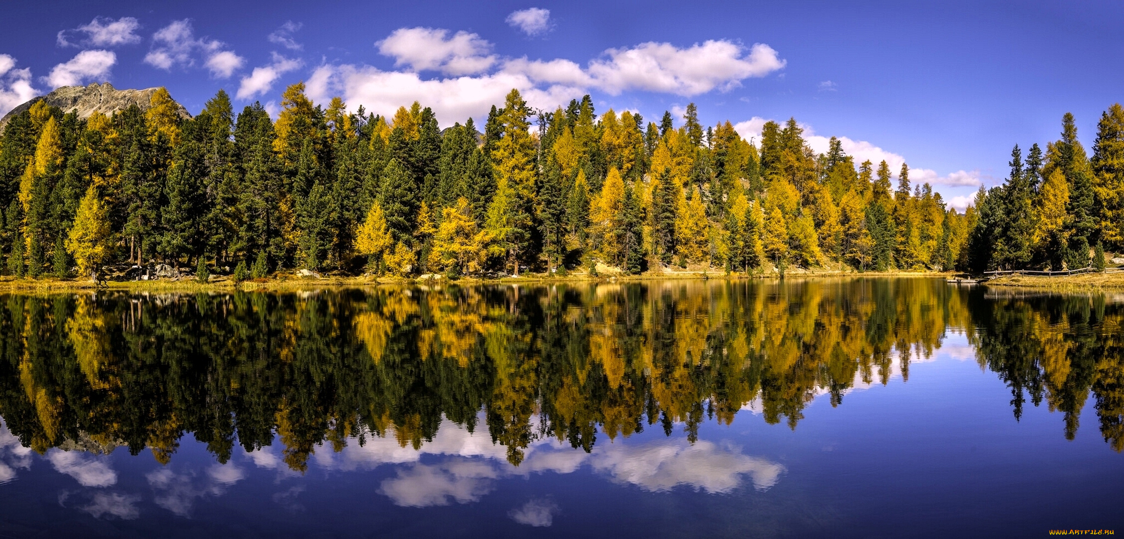 природа, реки, озера, озеро, деревья, лес, осень