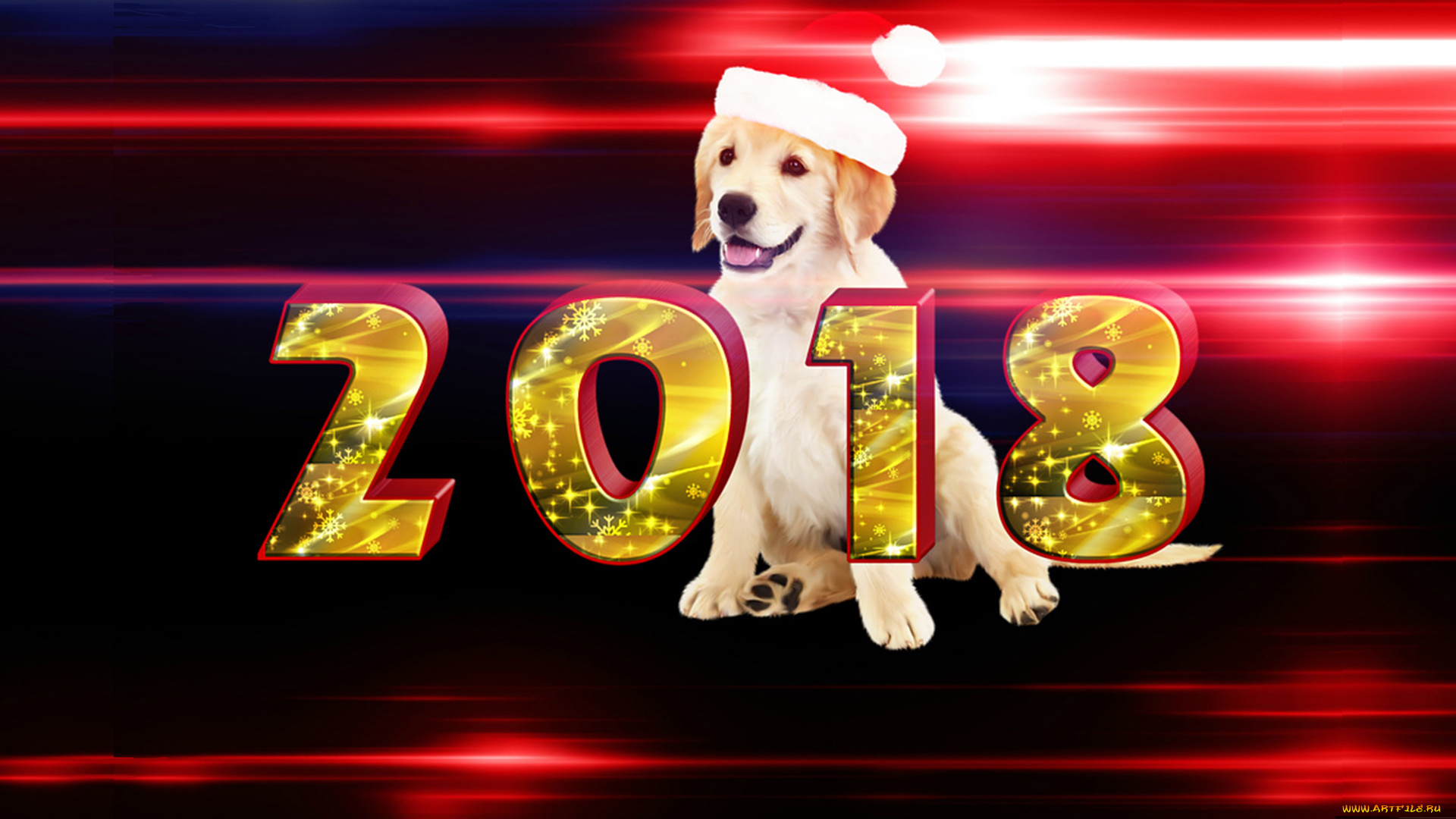 праздничные, -, разное, , новый, год, собака, гороскоп