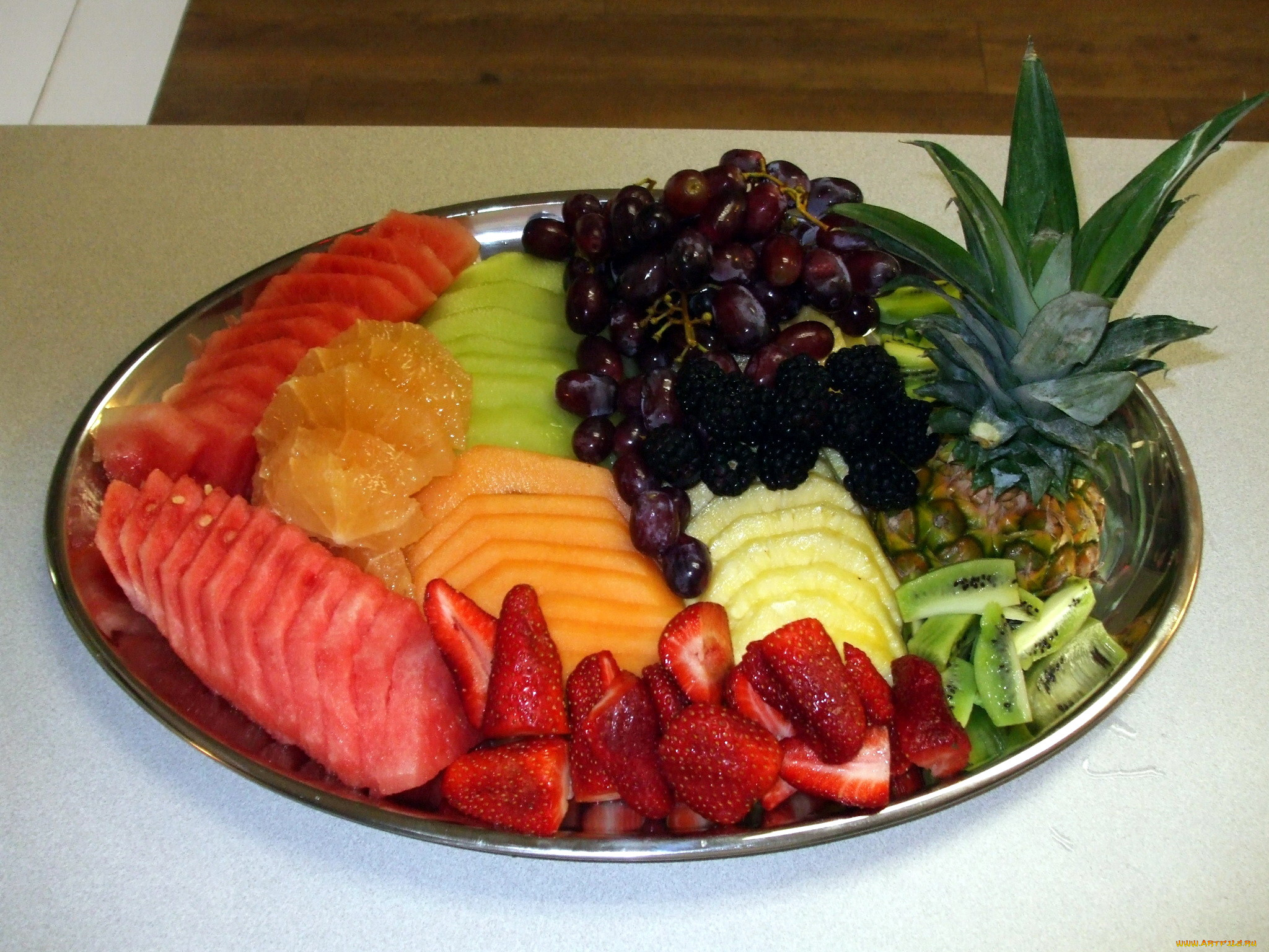 еда, фрукты, , ягоды, ананас, арбуз, ежевика, виноград, клубника