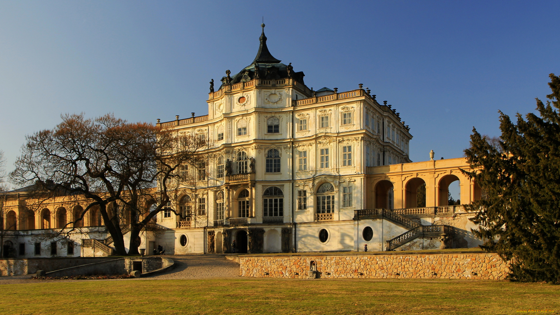 czech, republic, castle, ploskovice, города, дворцы, замки, крепости, парк, замок