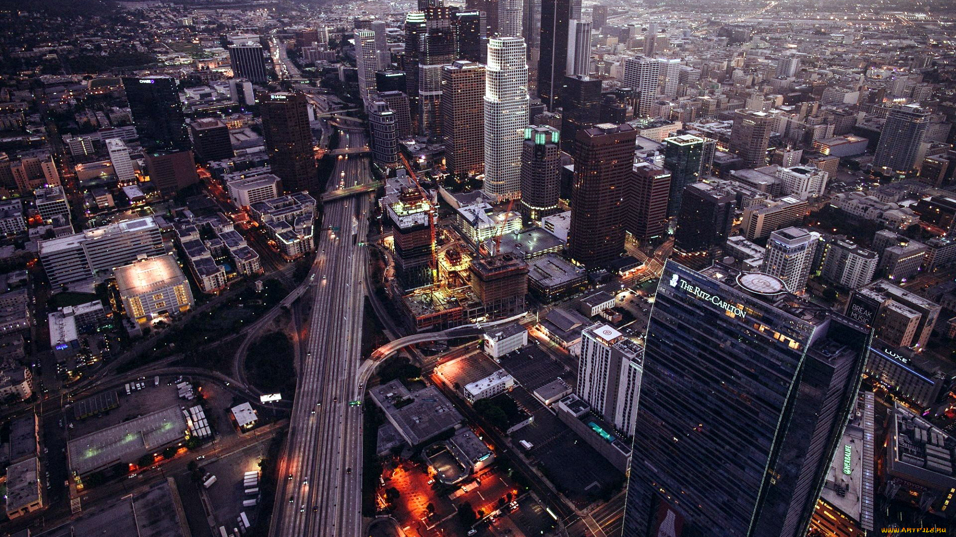 города, лос-анджелес, , сша, панорама