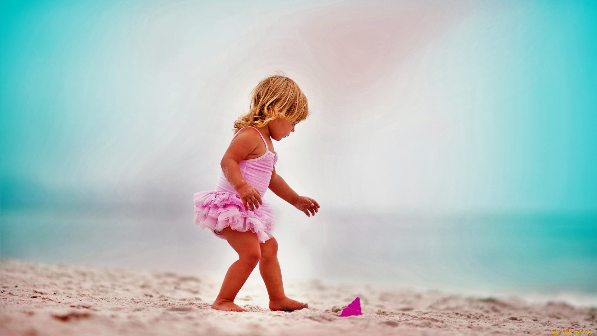 разное, дети, девочка, платье, песок, море, пляж
