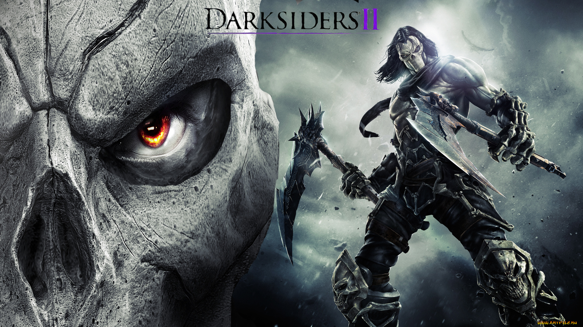 darksaiders, ii, видео, игры, darksiders, Череп, смерть, косы