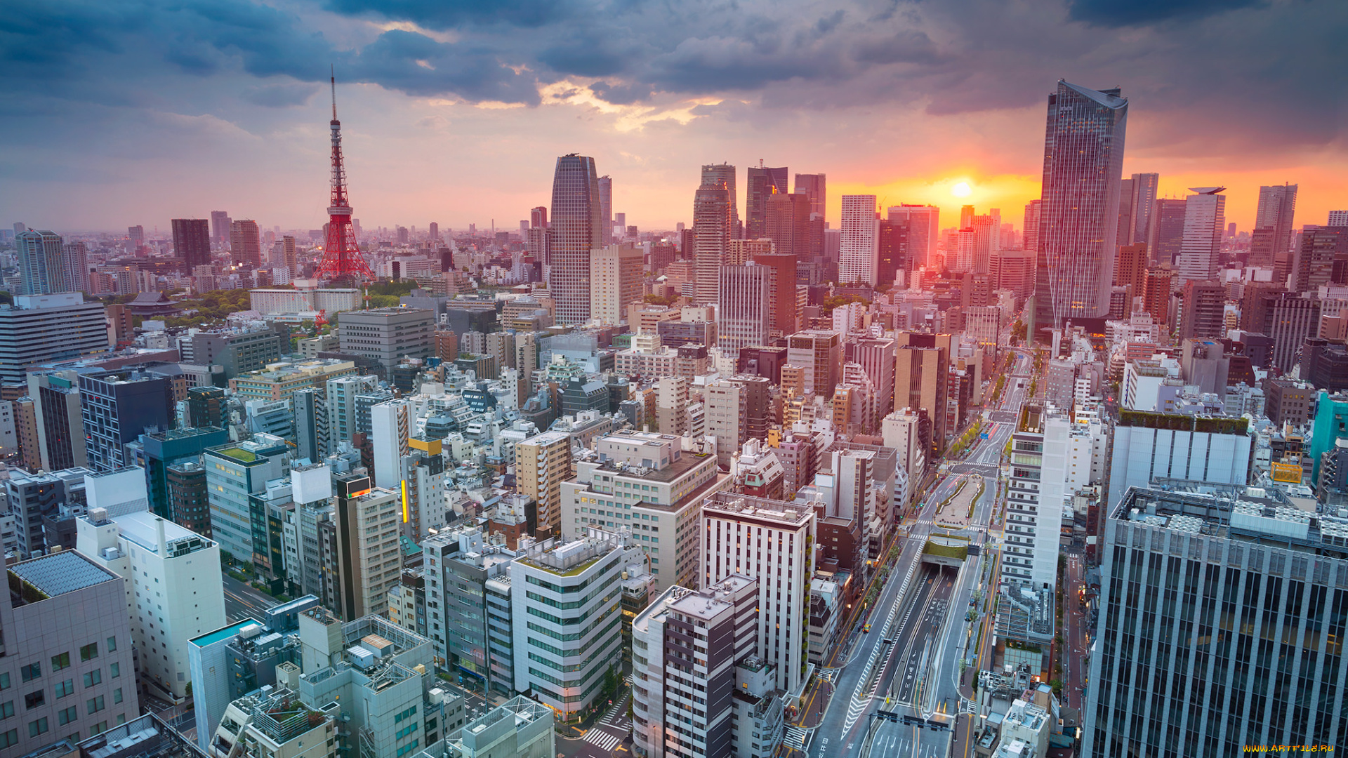 tokyo, города, токио, , Япония, небоскребы, панорама